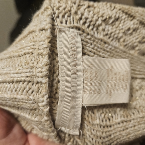 Kaisley Beige Knit Cardigan with Button Accents - Picture 3 of 6